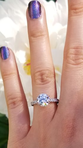 Customer photo review of Solitaire 2ct CZ Ring in Sterling Silver