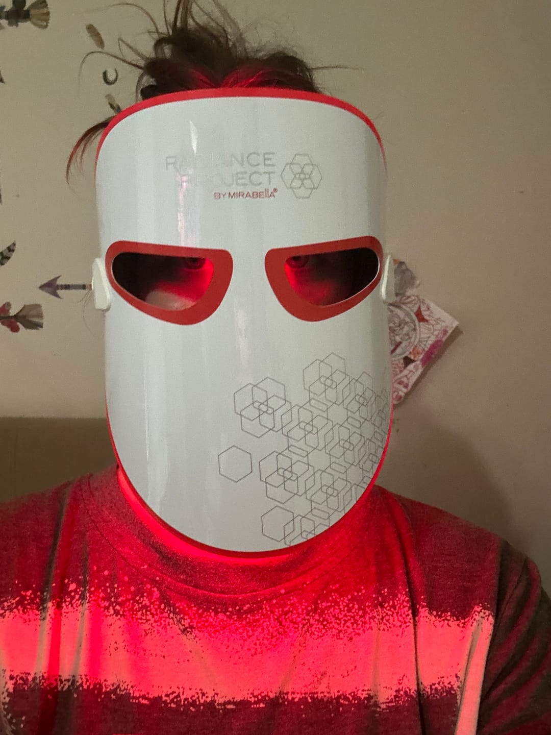 Customer photo review of Phototherapy 7-Color LED Facial Mask with Near Infrared