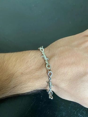 Customer photo review of Barbed Wire Bracelet