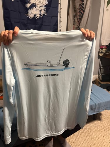 Customer photo review of Dri-Fit Custom Boat Shirts - Long Sleeve