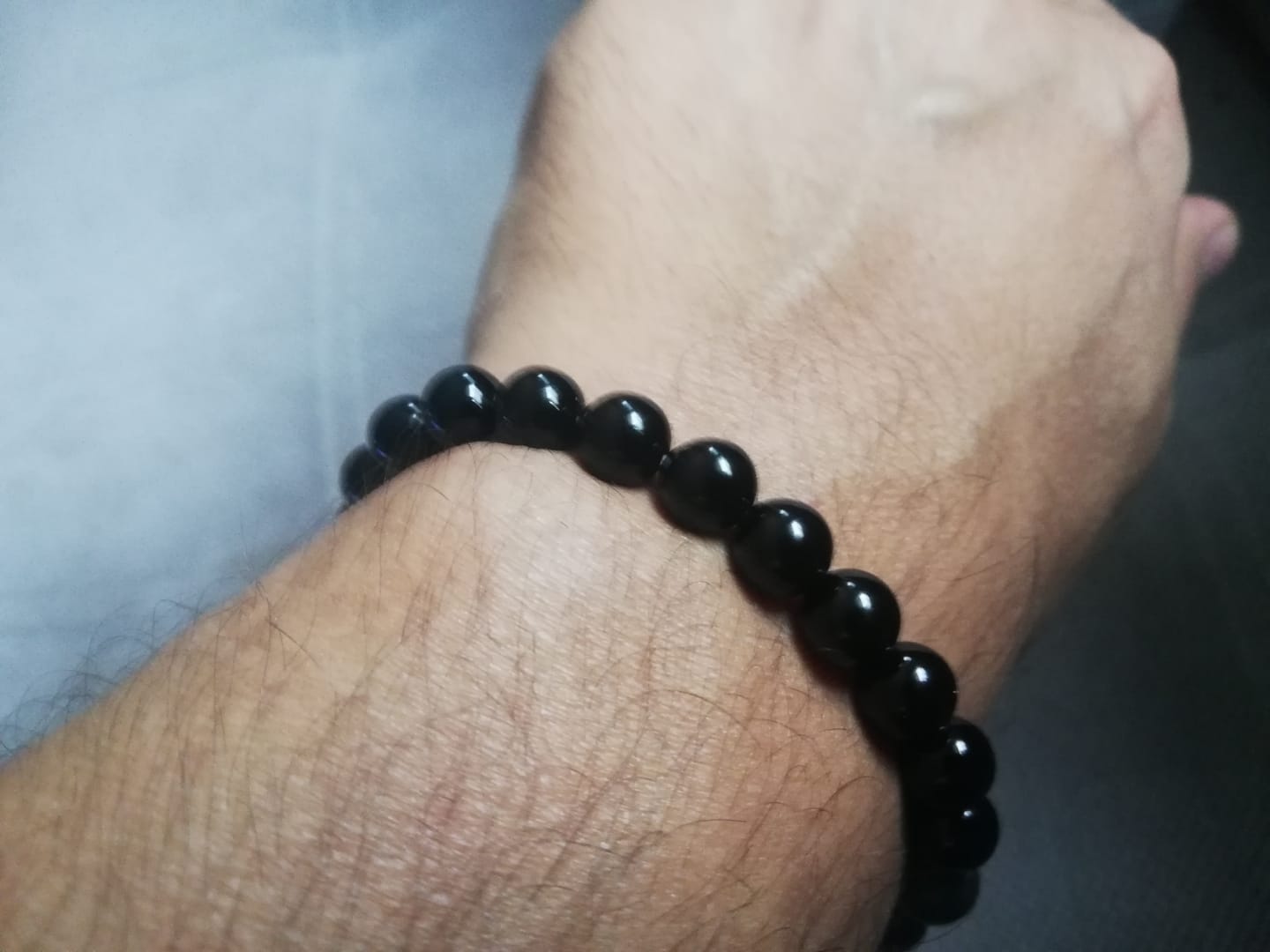 Customer photo review of Bracelet "Abondance" en Onyx, Agate indienne et Aventurine verte