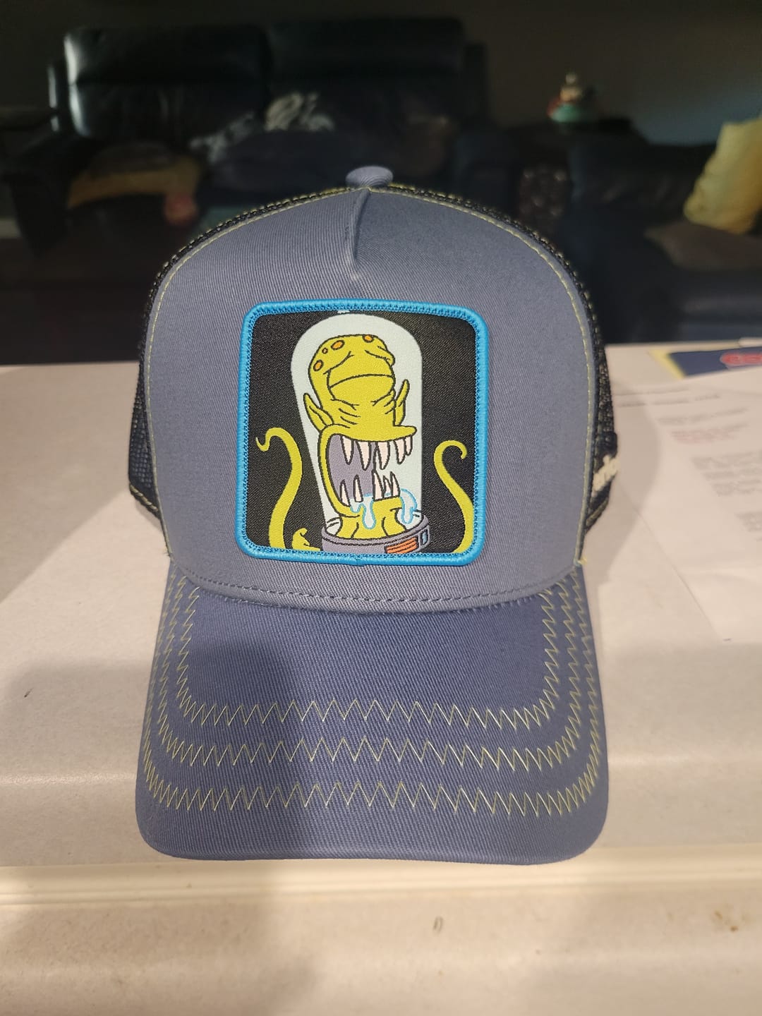 Customer photo review of OVERLORD X Simpsons: Alien Kodos Trucker Cap