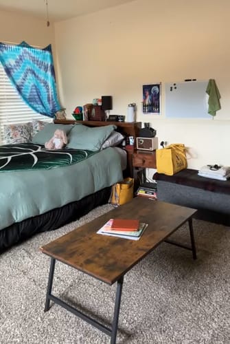 Customer photo review of Flycity Portable Folding Coffee Table With No Assembly Required