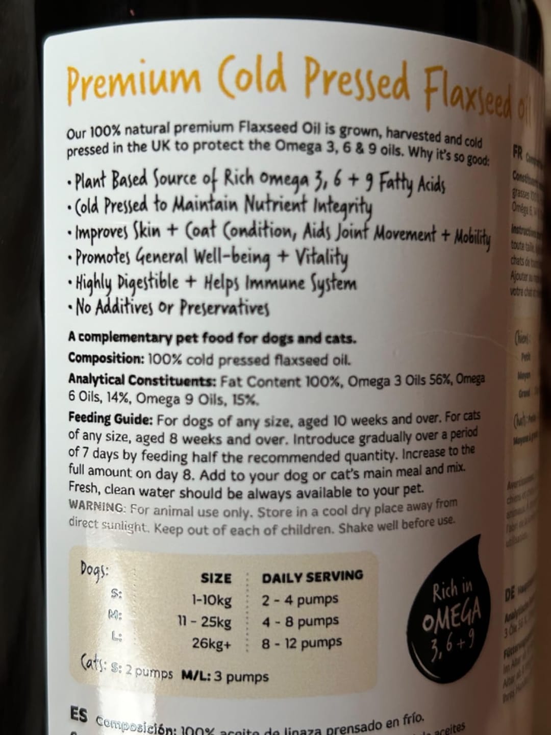 Customer photo review of Flaxseed Oil