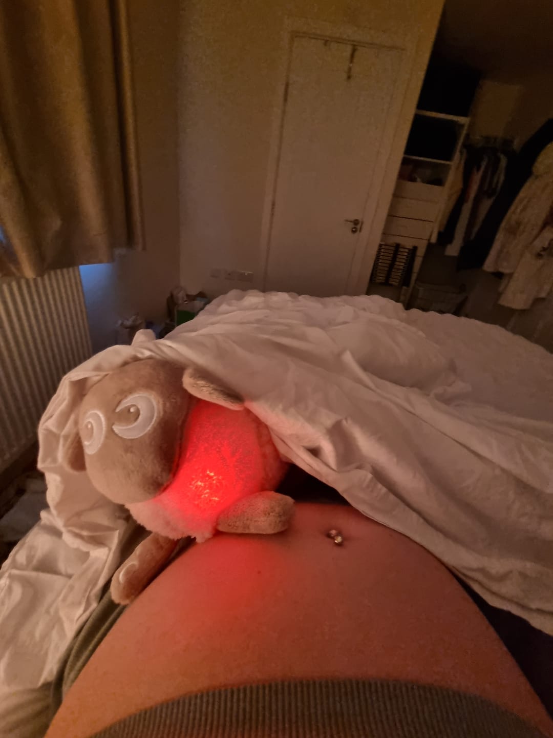 Customer photo review of ewan Deluxe | baby shushing sleep sheep | beige