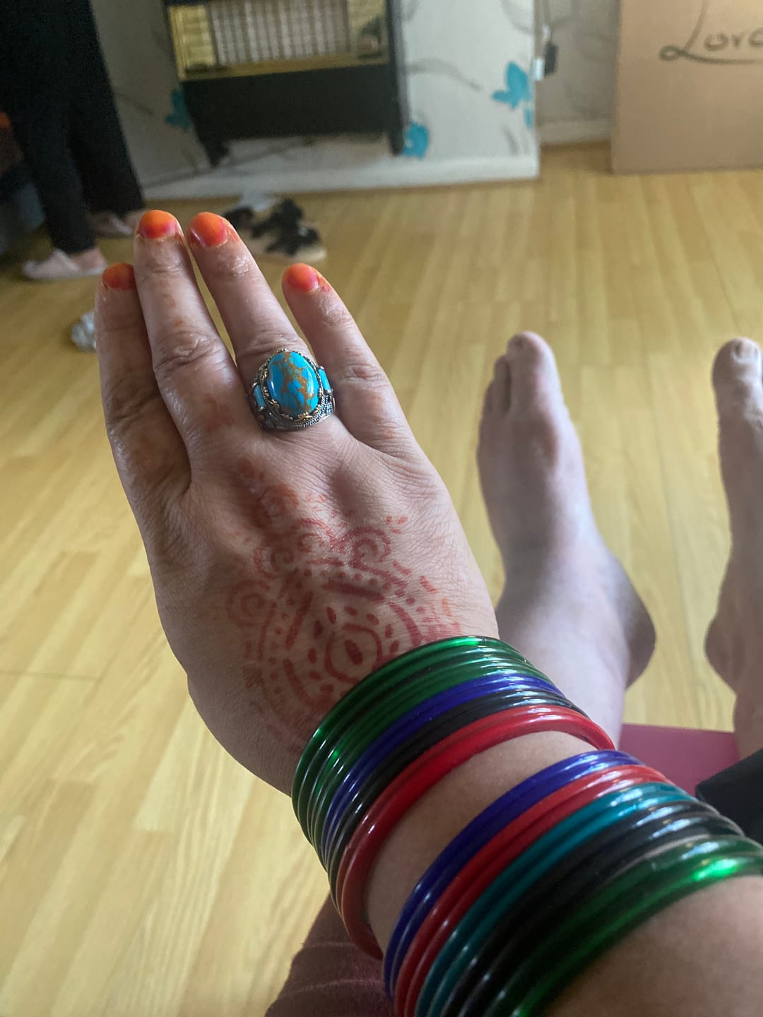 Customer photo review of The Queen's Sterling Silver Turquoise Ring for Women