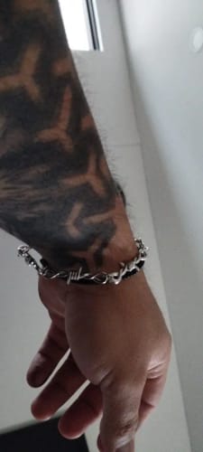 Customer photo review of Barbed Wire Bracelet