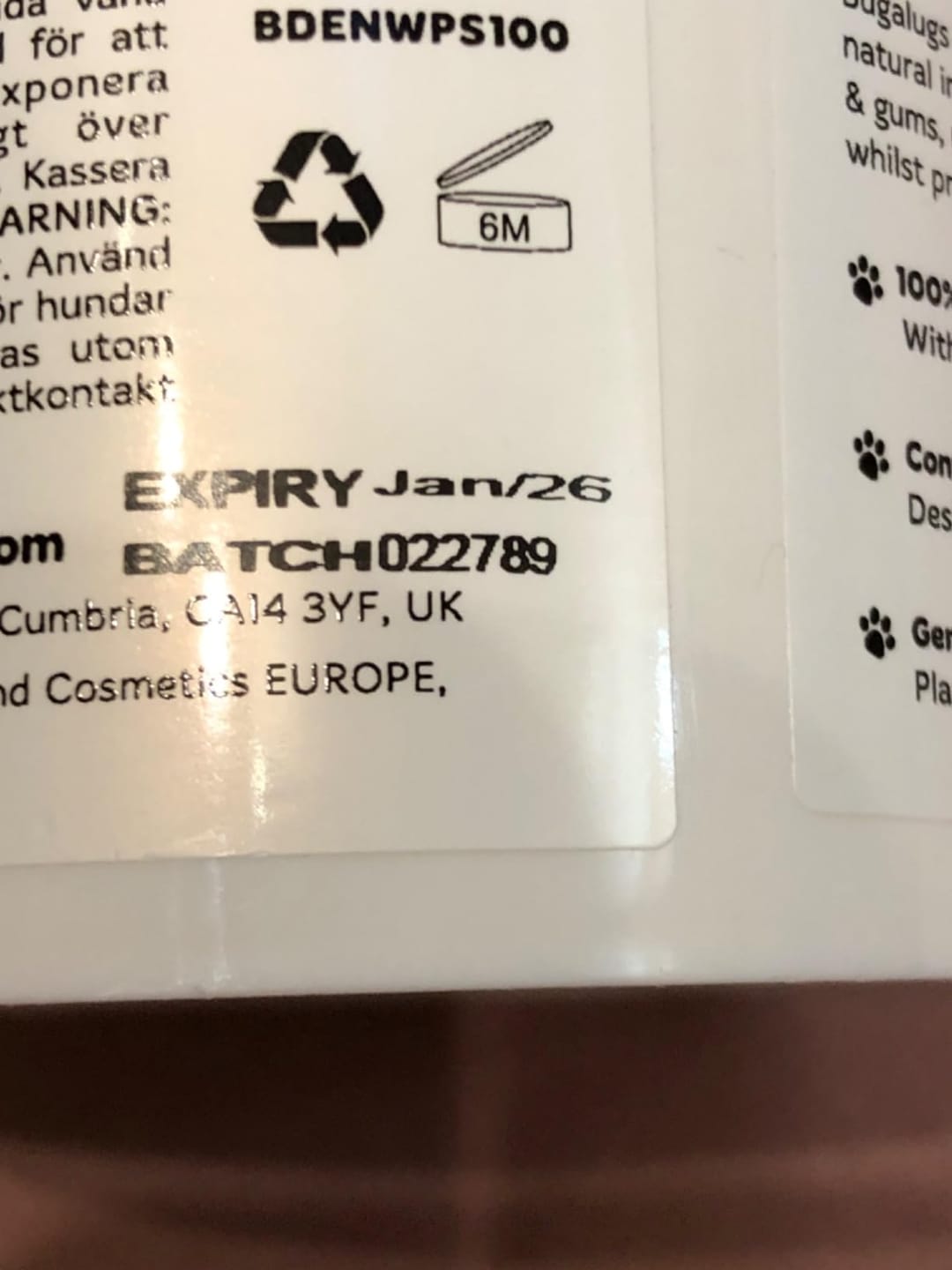 Customer photo review of Dental Care Wipes