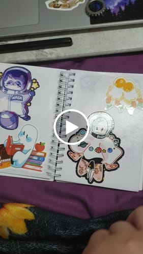 Customer video review of Space Ghost Duo Small Reusable Sticker Book