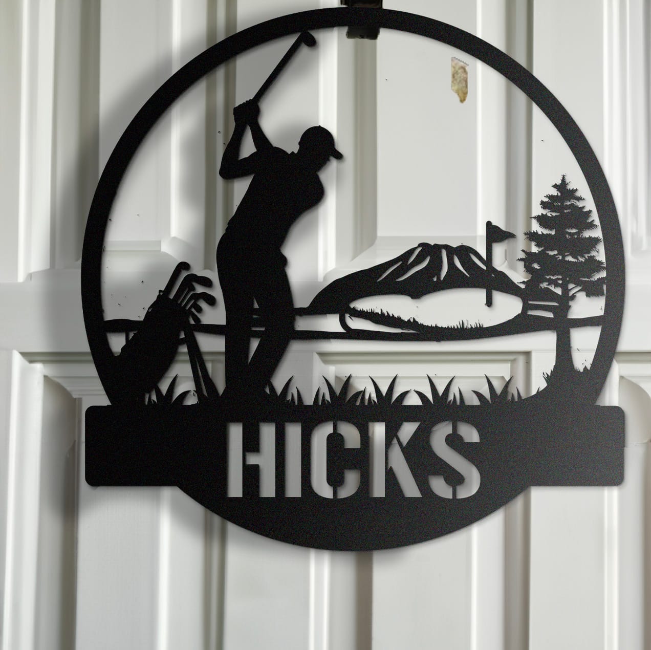 Customer photo review of Custom Golf Metal Wall Art