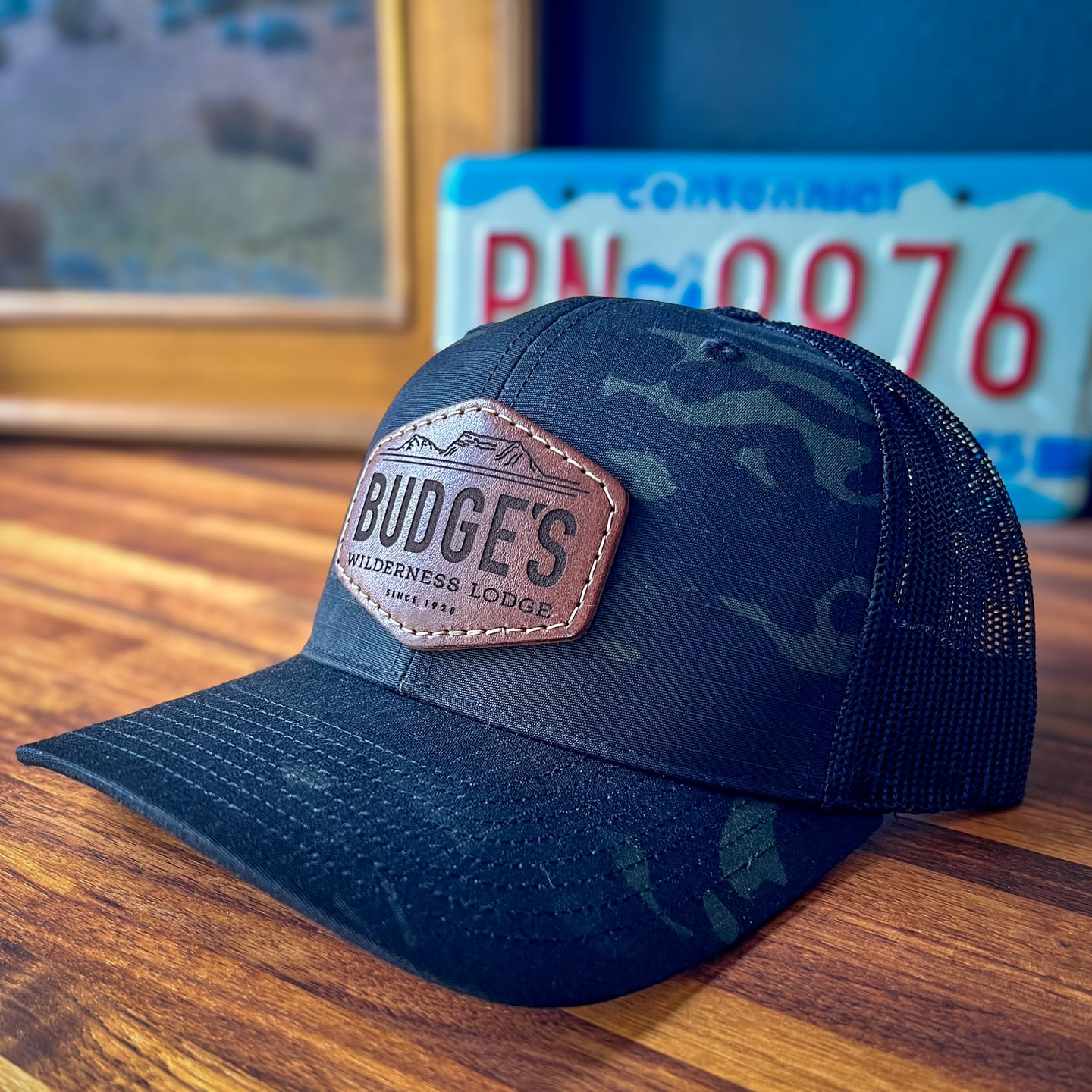 Customer photo review of Richardson 862 Camo Custom Leather Patch Hat