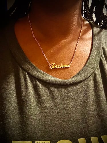 Customer photo review of Personalized Name Necklace
