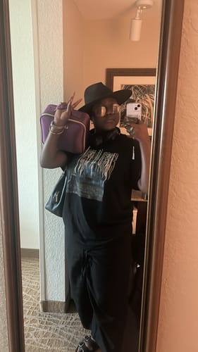 Customer photo review of Atlanta Wide Brim Fedora - Black