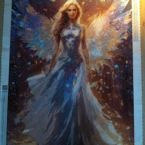 Customer photo review of 5D Diamond Painting AB Steine Crystal Angel