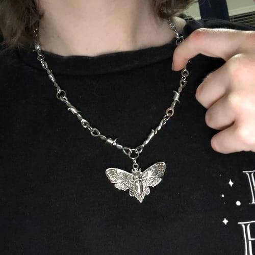 Customer photo review of Death Moth Neckalce