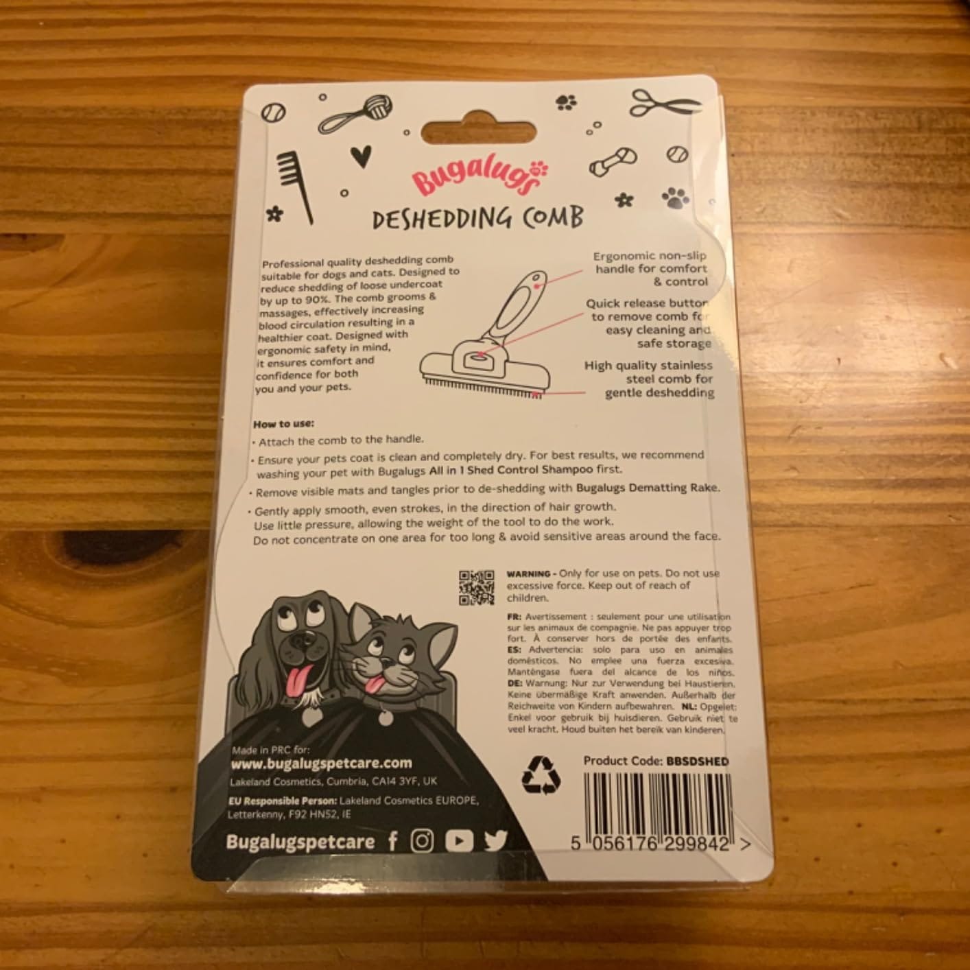 Customer photo review of Deshedding Comb