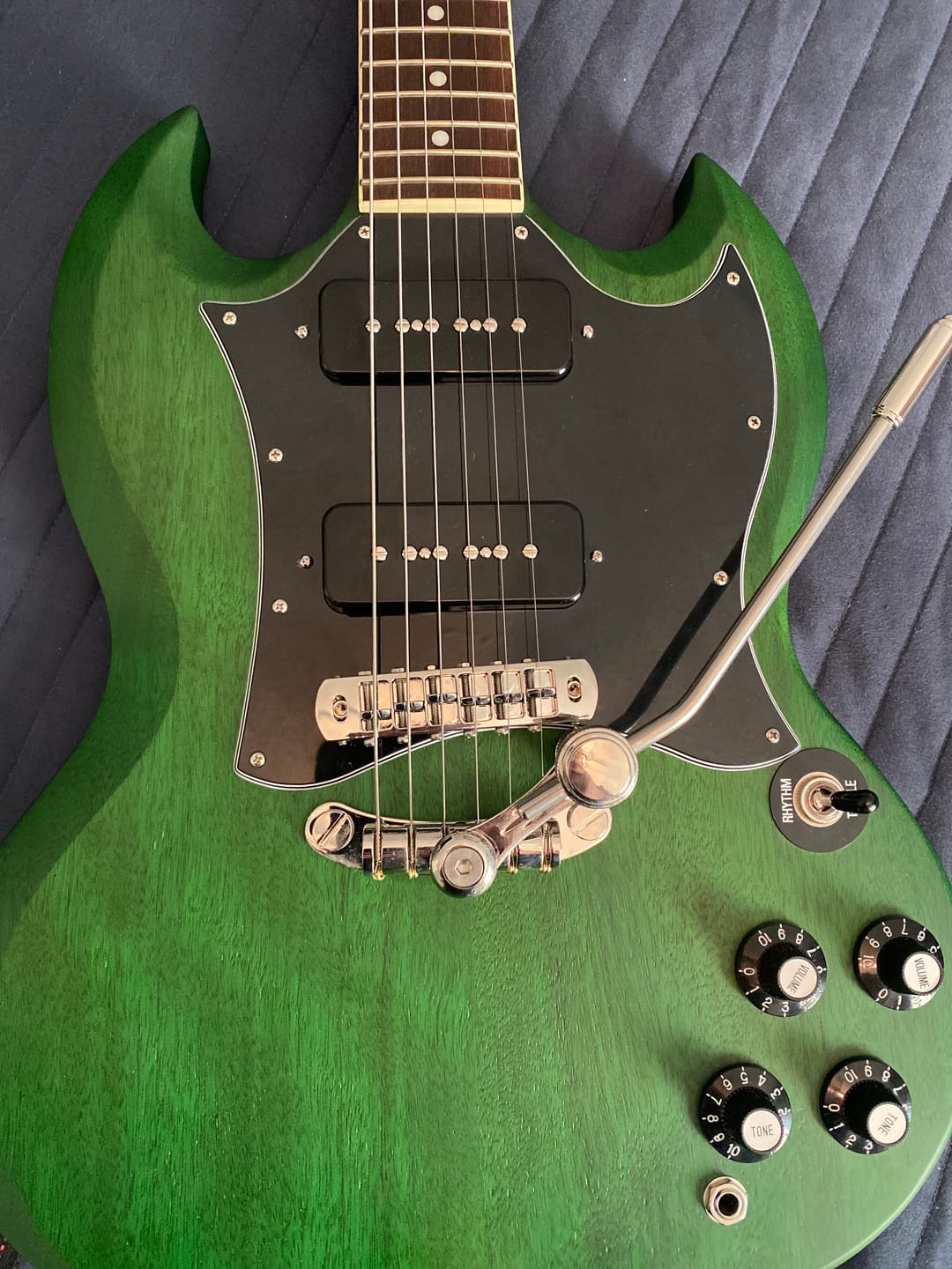 Customer photo review of 6 String Tone-A-Matic Guitar Bridge