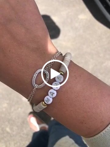 Customer video review of Personalised Friendship Bracelet Mocha - Gold & White
