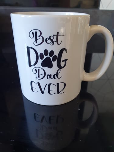 Customer photo review of Man & Dogs - World's Greatest Dog Dad Personalised Mug