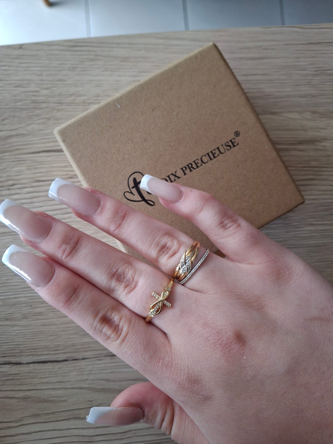Customer photo review of Bague Croix Amour