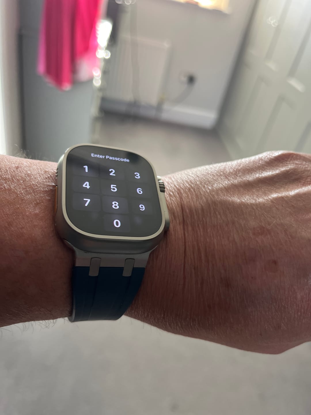Customer photo review of Ultra Butterfly Clasp Silicone Strap for Apple Watch