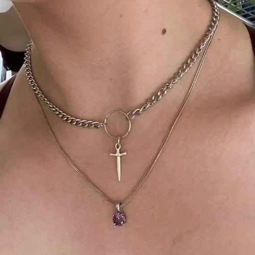 Customer photo review of Sword and Chain Choker