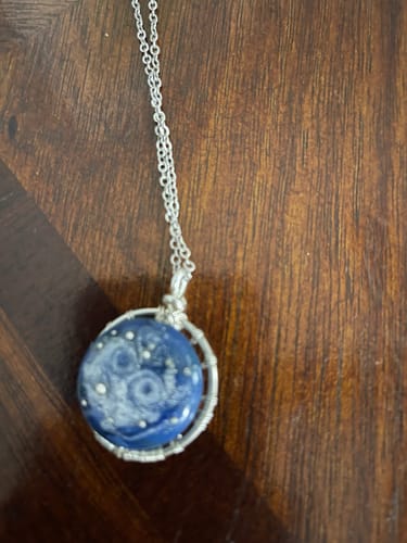 Customer photo review of Moon and Stars Tree of Life Pendant with Cremains