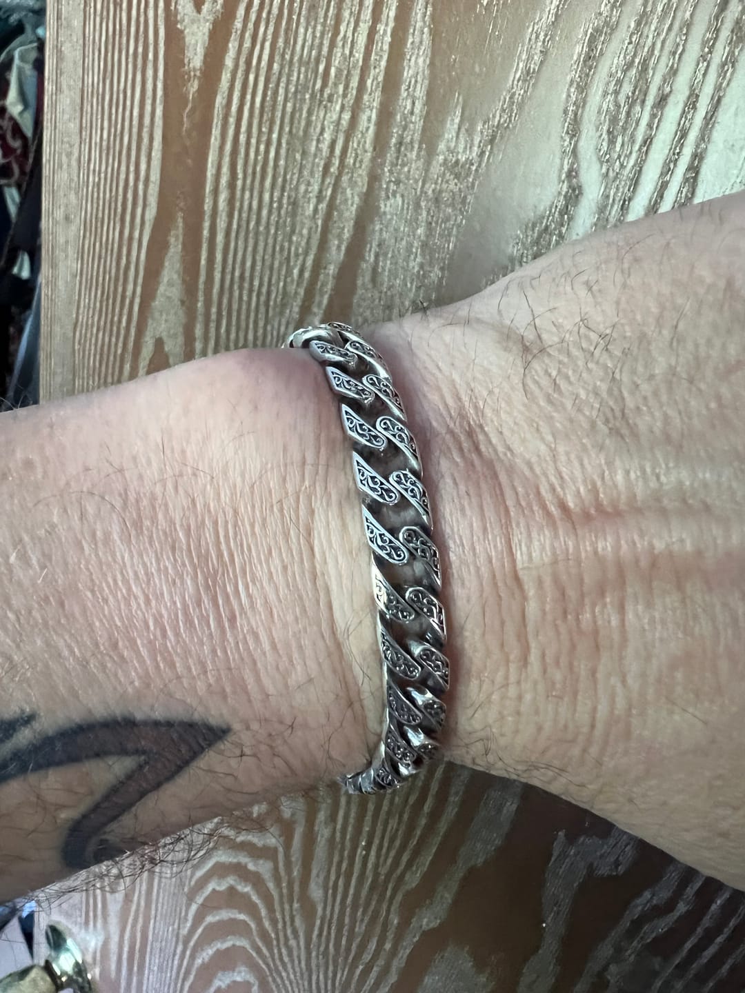 Customer photo review of ANCIENT CUBAN BRACELET. - 925 STERLING SILVER