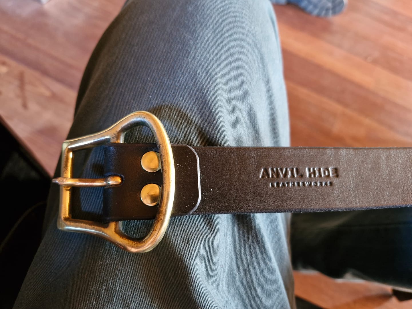 Customer photo review of “Bring your own buckle” belt