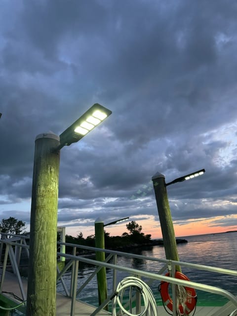 Customer photo review of 4 pack 200W solar street lights 20000 lumens