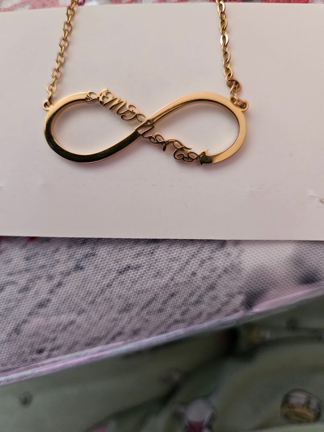 Customer photo review of Collier Prénom Infinité