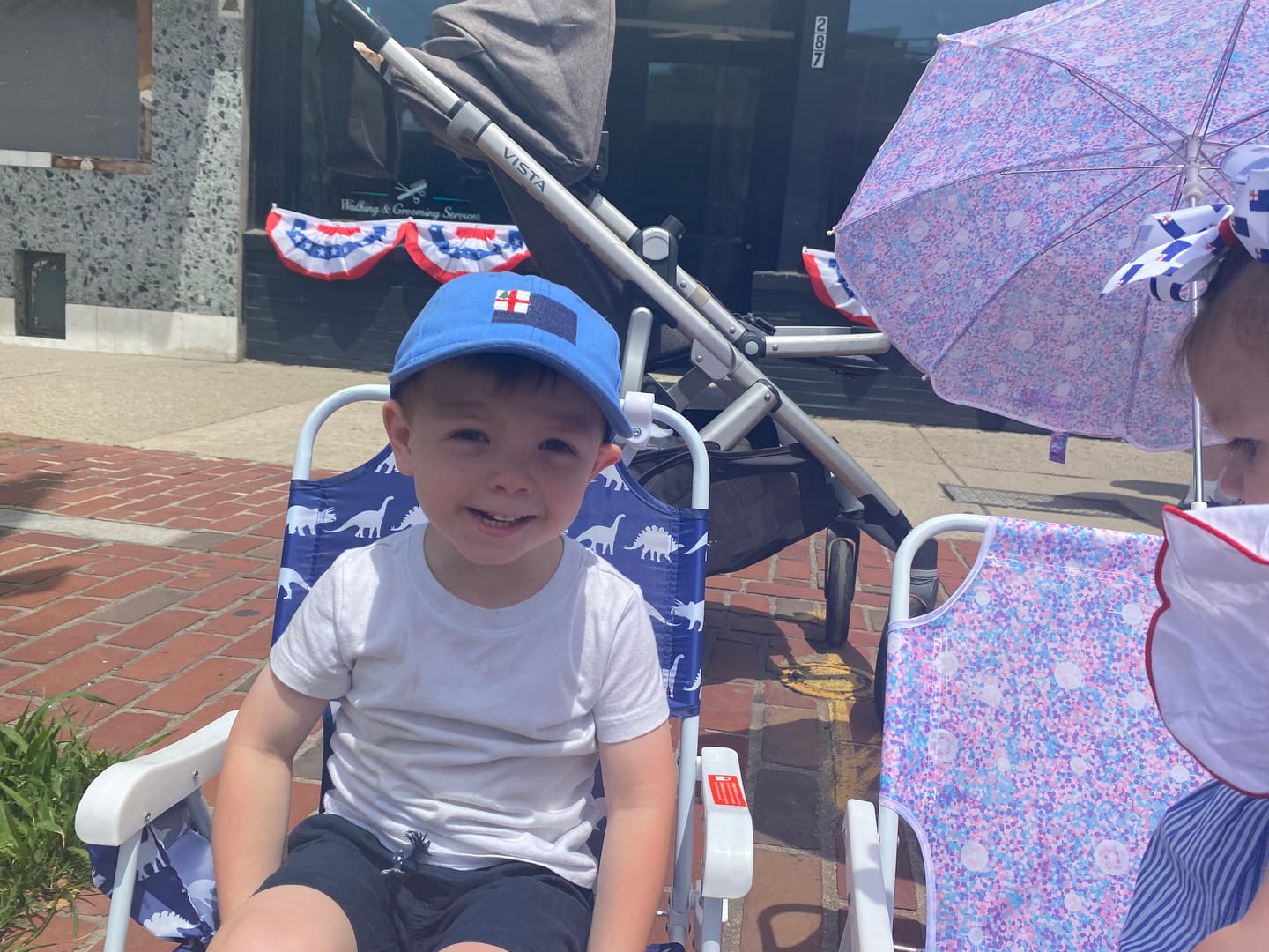 Customer photo review of American Flag Blue Stripe Amelia Bubble