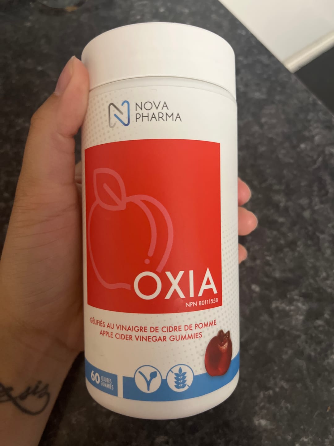 Customer photo review of Nova Pharma - Oxia Vinaigre de cidre de pomme (60 jujubes)