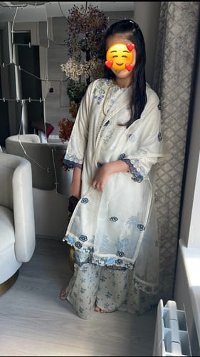 Customer photo review of Ally's Mummy & Me Eid Girls Outfit with Sharara AL937K