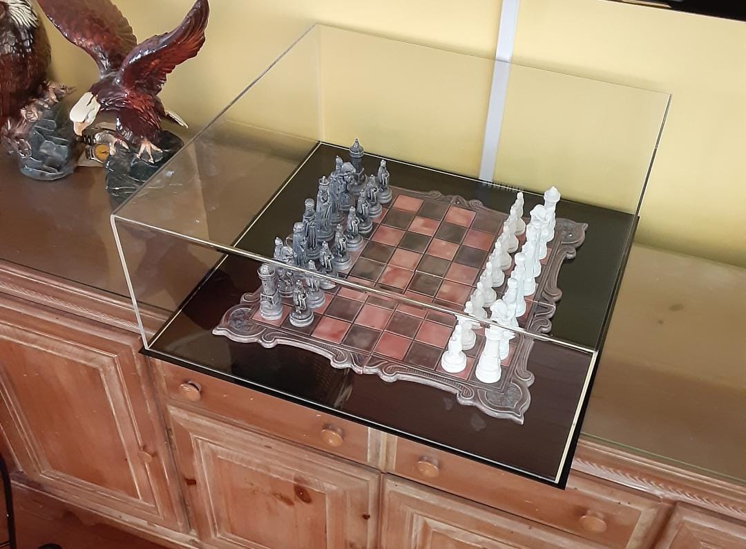Customer photo review of Versatile Acrylic Display Cases with Double Sheet Base with Clear Case