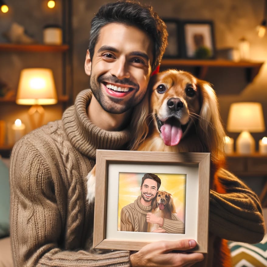 Customer photo review of Custom Modern: Framed Pet Portrait
