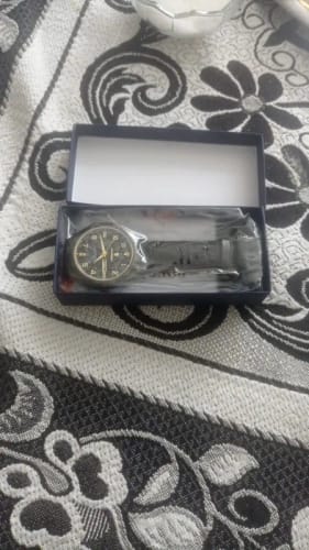 Customer photo review of ELEGANCE® 858 Azure Timepiece Men Watch Luxury High Quality Sport Quartz Leather Waterproof Luminous Date Week Wristwatch