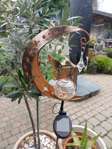 Customer photo review of Lampe Solaire Lune Féerique Enchantée