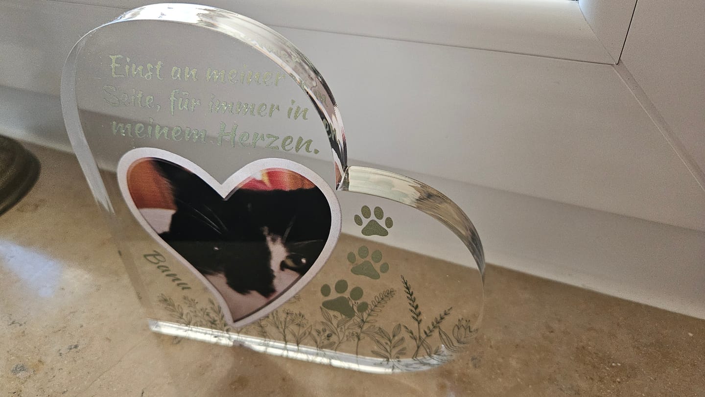 Customer photo review of Einst an meiner Seite - Individuelles Glasherz