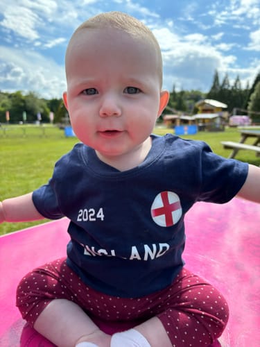 Customer photo review of Personalised England Supporters T-Shirt
