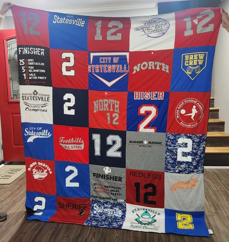 T-shirt quilt from north high school, statesville high school by Rocky from NC