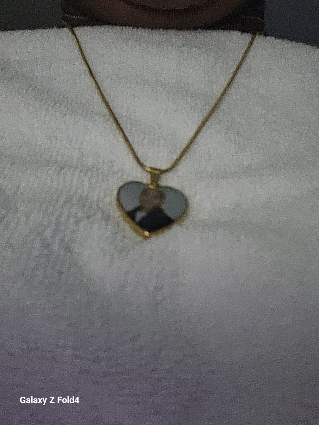 Customer photo review of Photo Engraved Necklace Memorial Gift