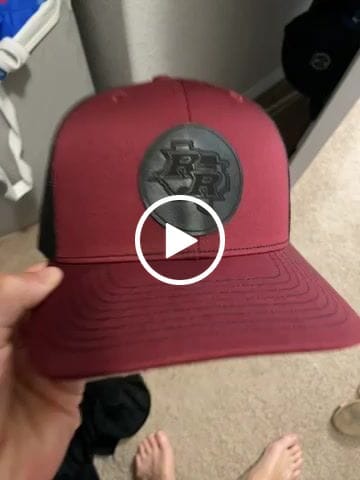 Customer video review of Custom Leather Patch Trucker Hat - Richardson 112