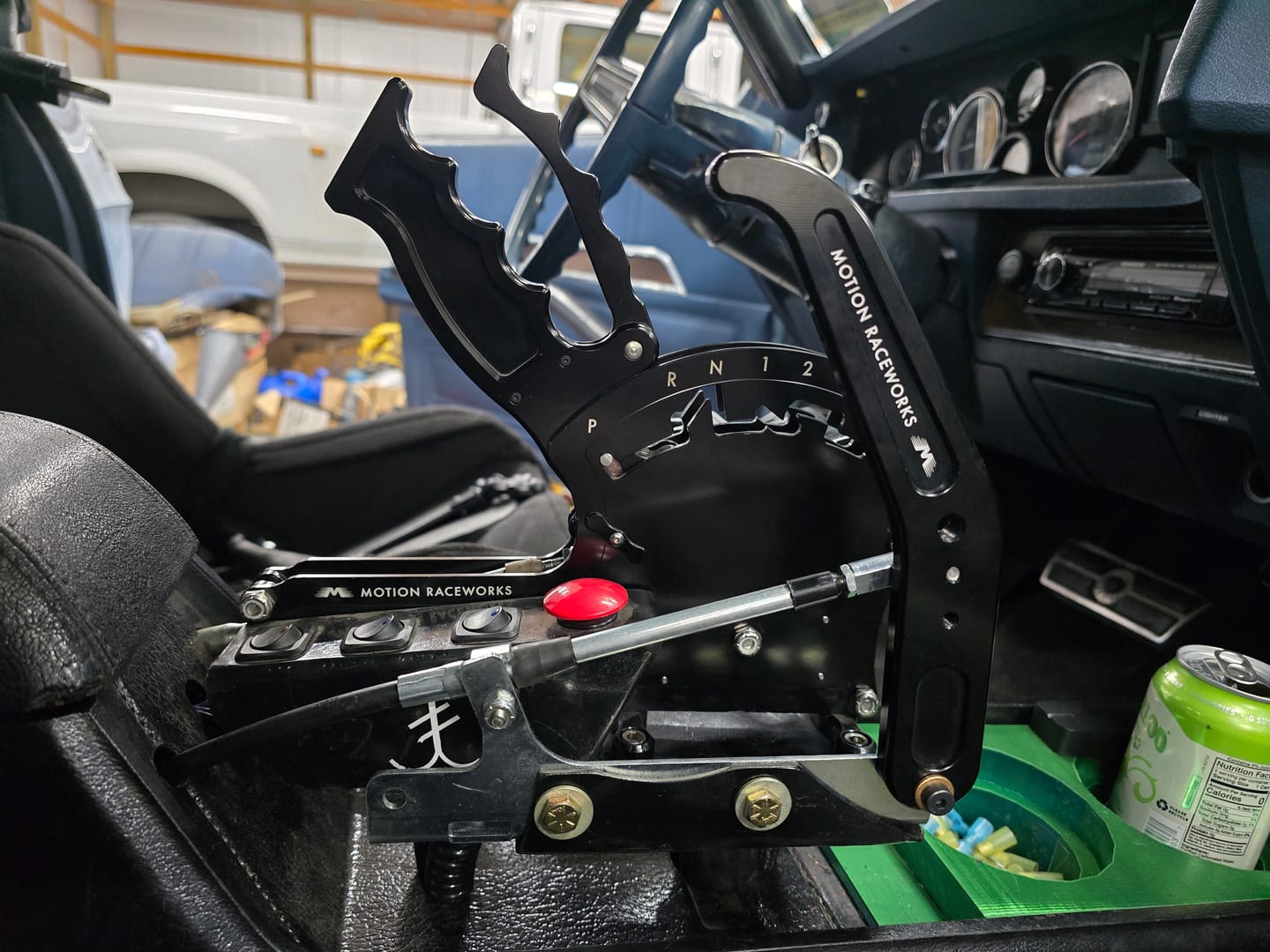 Customer photo review of Motion Raceworks Black Billet Parachute Handle Release Lever & Cable Mount Kit 14-020BLK