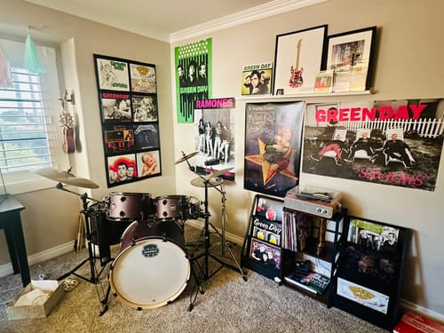 Customer photo review of 12" Vinyl Record Display Frame - LP Wall Storage