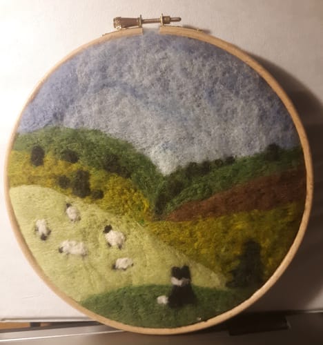 Customer photo review of Grazing Sheep Needle Felting Kit