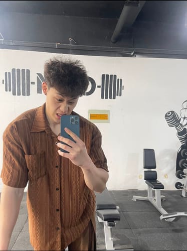 Customer photo review of MV Retro Japanese Half-Sleeved Linen Shirt