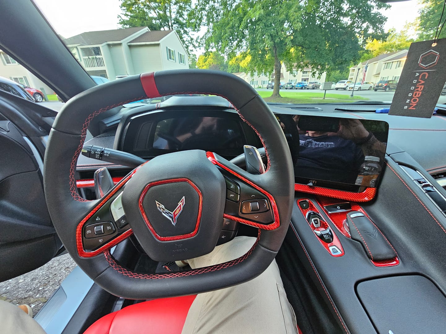 Customer photo review of Interior Dash Trim Carbon Fiber Cover Kit | 2020-2023 C8 Corvette