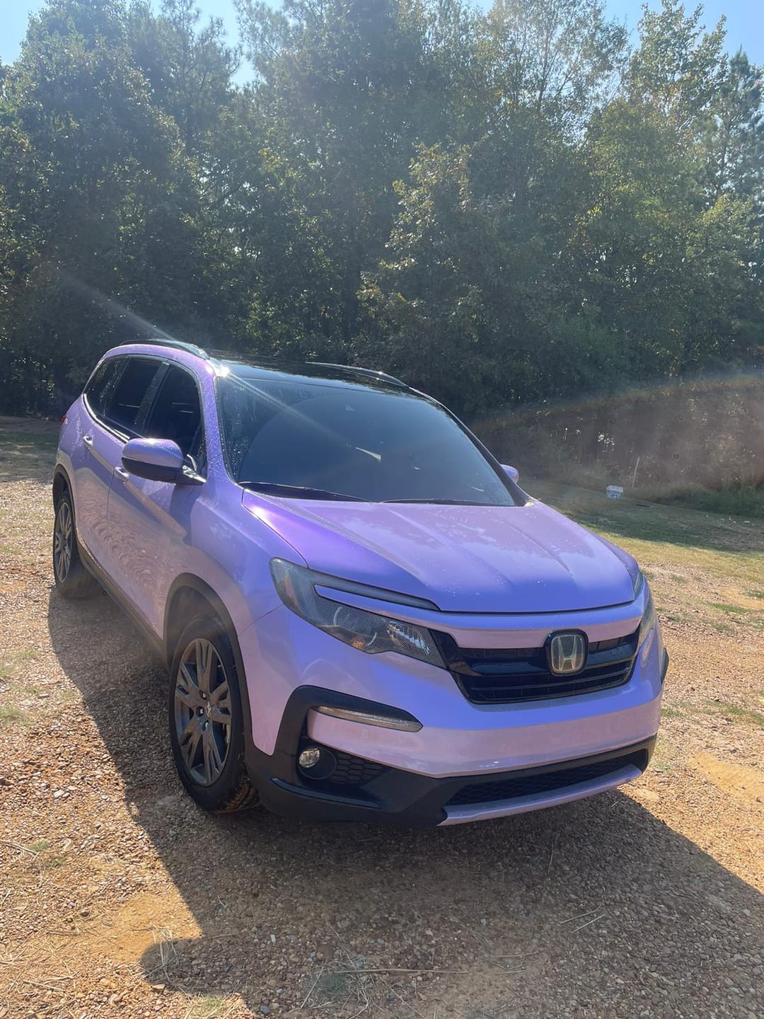 Customer photo review of Candy Metallic Gray Purple vinyl wrap