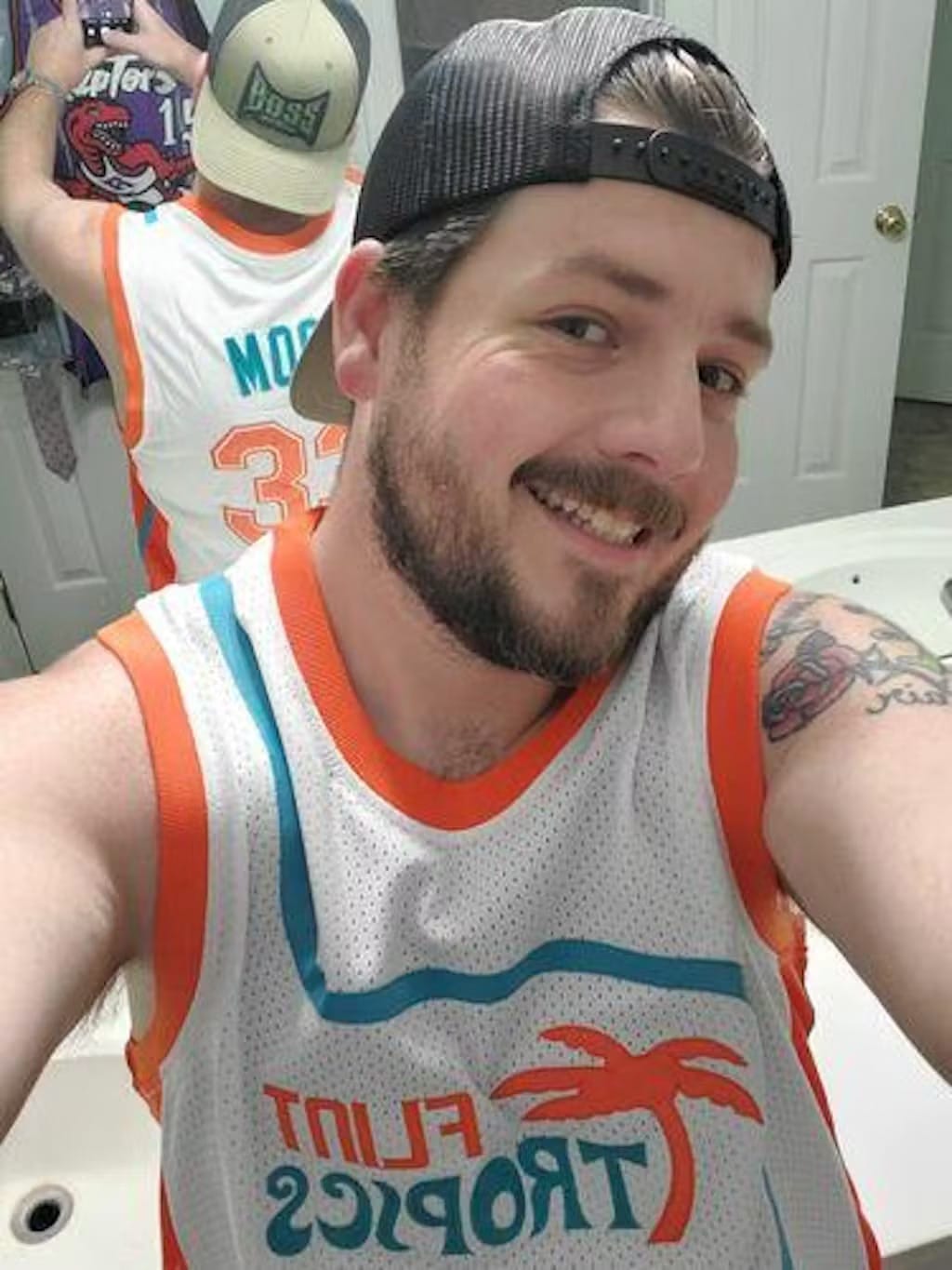 Customer photo review of Flint Tropics Jackie Moon Classic Movie Retro Basketball Jersey